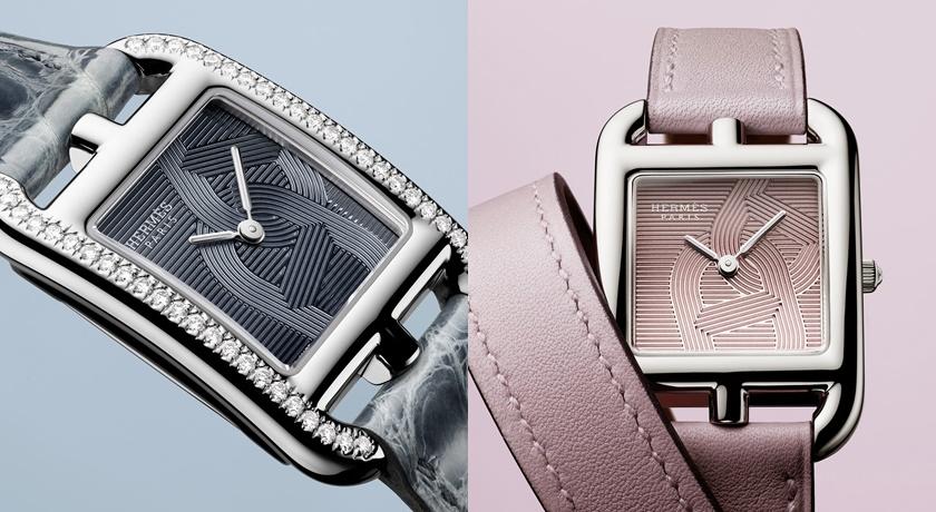 愛馬仕「長方形中的正方形」腕錶推新色！紫藤、藍色調優雅盡現