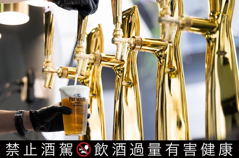 三得利「The PREMIUM MALT_S HOUSE」快閃店推出6款口感豐富的頂級生啤酒。（三得利提供）