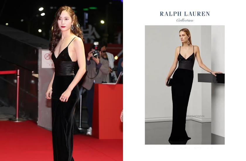 Krystal選穿Ralph Lauren。