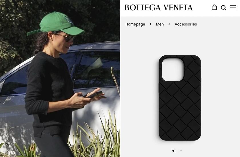 梅根手上的手機殼，來自Bottega Veneta，要價250美元、約7,850台幣。