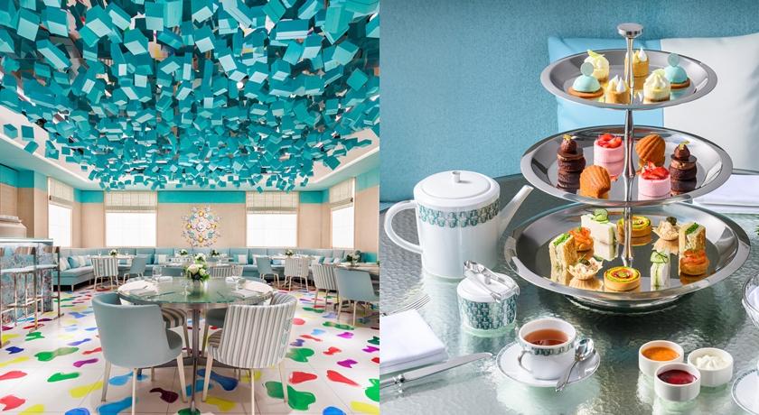 Tiffany咖啡館開幕！天花板掛滿夢幻藍盒每個角落都超好拍