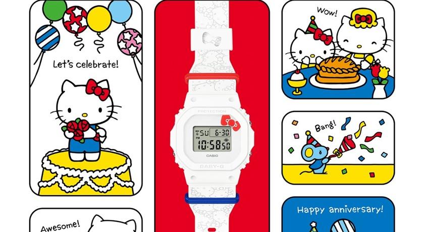 50年前的Hello Kitty長這樣！BABY-G聯名款錶帶錶盤暗藏細節 又萌又復古