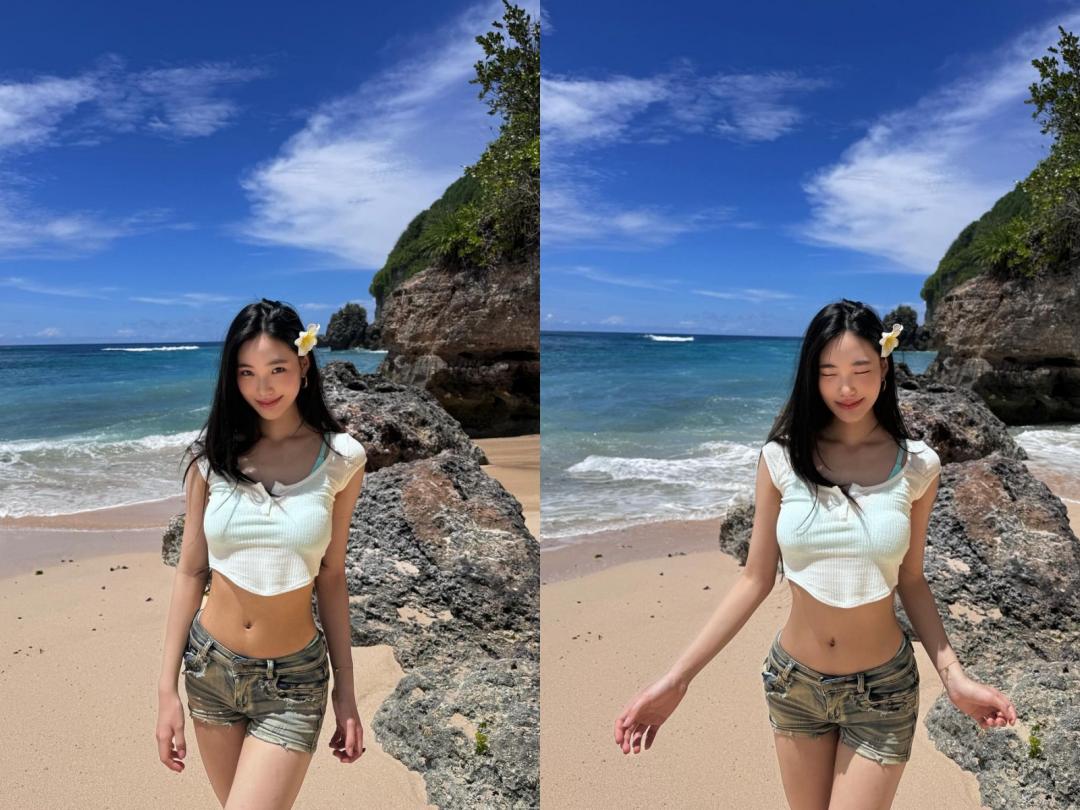 16歲的Lily跟爸媽到峇里島度假，盡情解放完美身材。
