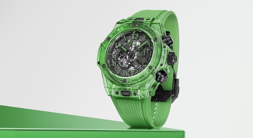 Hublot顛覆想像再創材質！化學與科技打造的極光綠色錶殼好美
