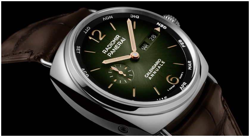 沛納海Radiomir首款綠面年曆錶亮相！獨家鉑金錶殼超閃又耐刮
