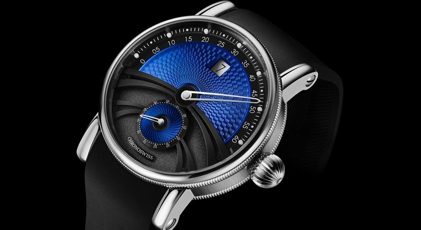 Chronoswiss德爾菲推新錶款！機刻雕花的絕美錶盤披藍寶石色裝束