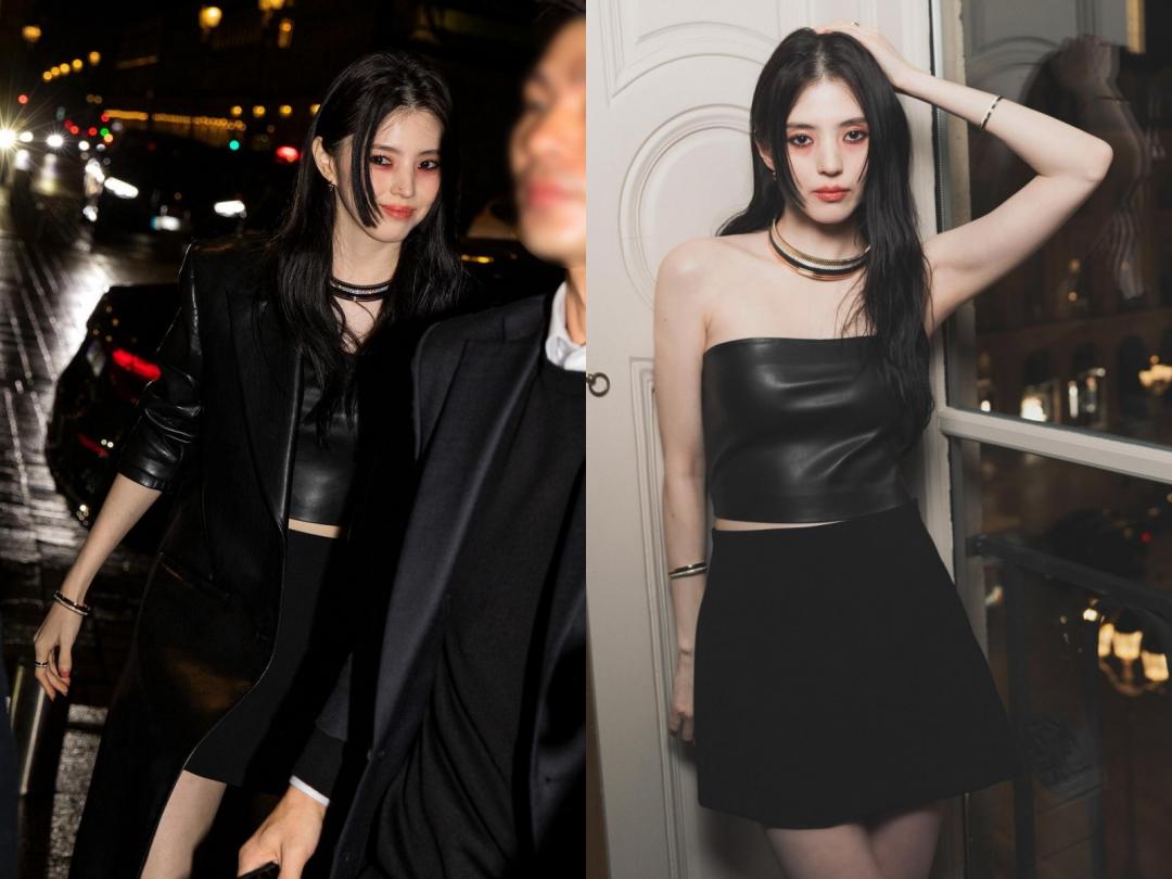 韓素希在巴黎過繁忙週末，穿著性感現身Boucheron芳登廣場26號傳奇店面。