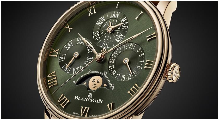 寶珀Blancpain萬年曆首度推出紅金綠面！這個獨家專利設計美觀又實用
