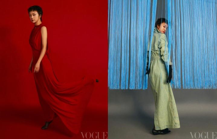 湯唯五度登上中國版《VOGUE》。（截自微博）