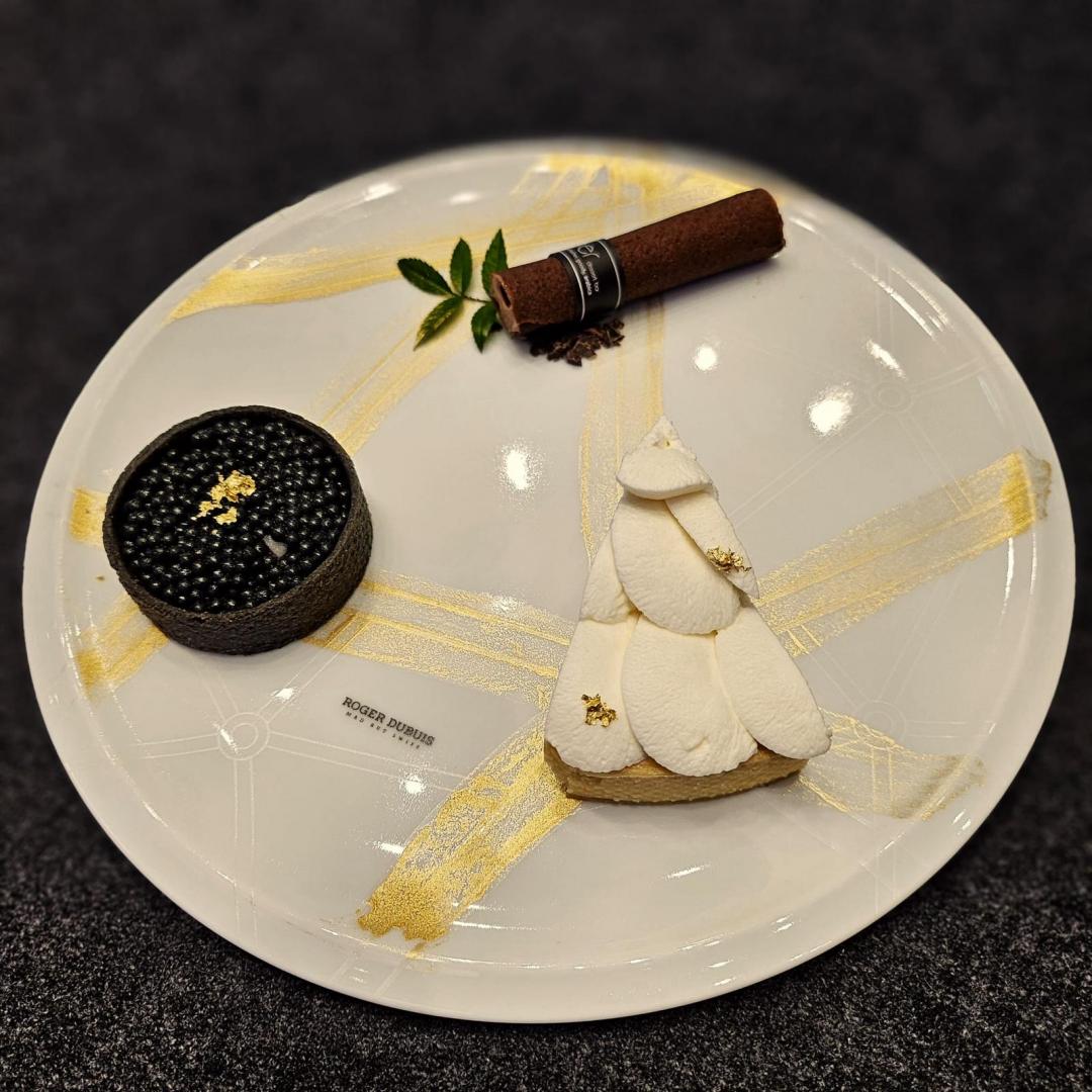 與台北點心酒吧Bibber Dessert Bar酒徒的點心店合作的點心。（Roger Dubuis提供）