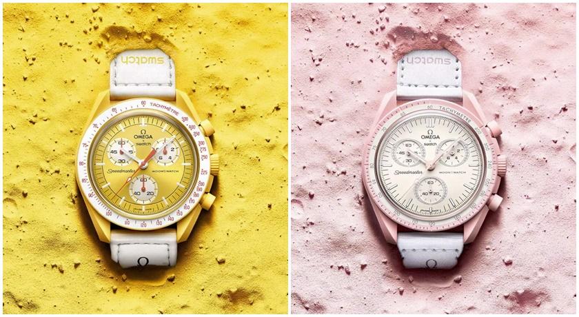 SWATCH x OMEGA推出Bioceramic MoonSwatch，每一款都是話題，左為Mission to the Sun、右為Mission to Venus。(SWATCH提供，以下同)