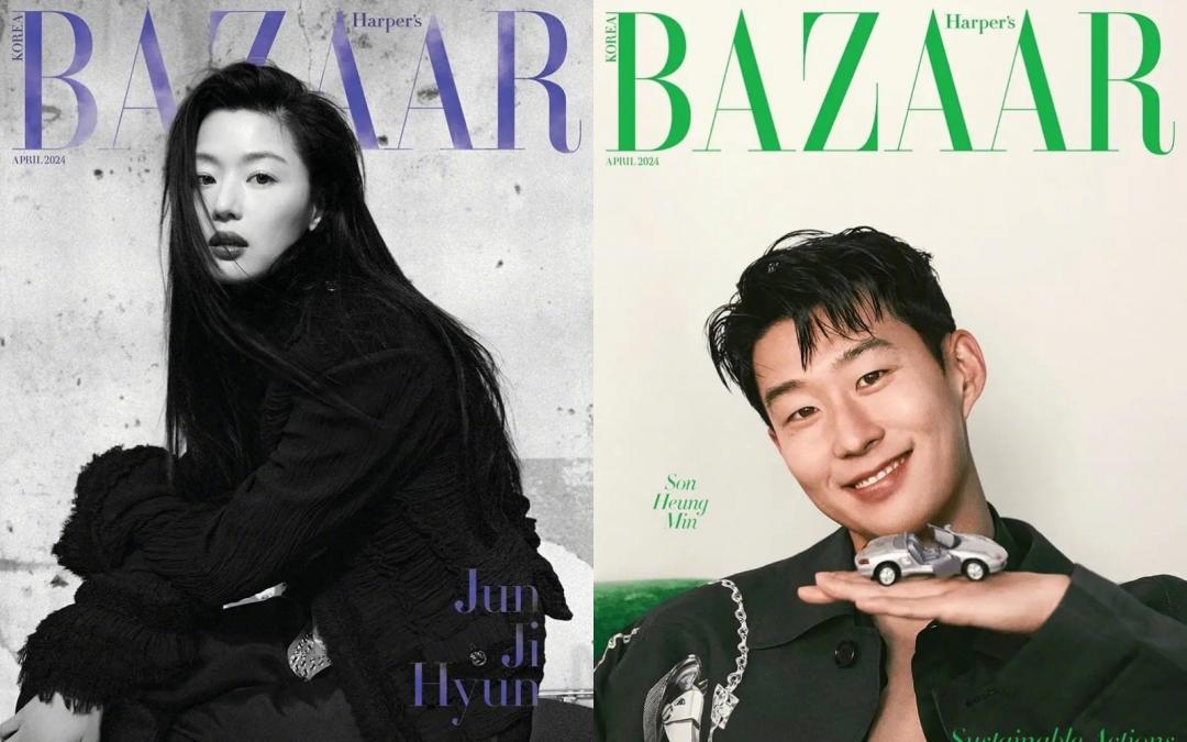 全智賢與孫興慜是4月號《Harper’s BAZAAR》的雙封面人物。