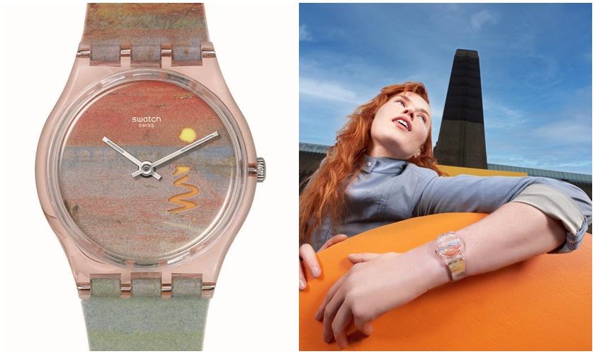 SWATCH x Tate Gallery系列，TURNER'S SCARLET SUNSET錶款，3,100元。(SWATCH提供，以下同)