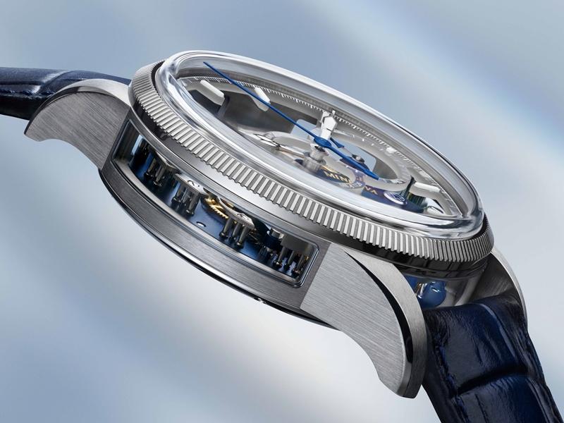 1858系列The Unveiled Timekeeper Minerva腕錶，搭載自製手動上鍊機芯MB M13.21，仿舊鋼錶殼，時分顯示、單按鈕計時功能，錶徑42.5mm，防水深度約30米，50,000歐元，全球限量100只。（MONTBLANC提供）
