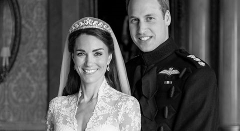 凱威結婚13週年曬黑白照嚇壞皇室粉！選這張未曝光婚紗照別有意義