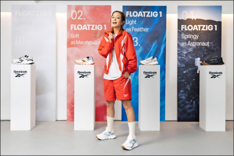 Reebok品牌大使莎莎出席FloatZig 1跑鞋新品發布活動。