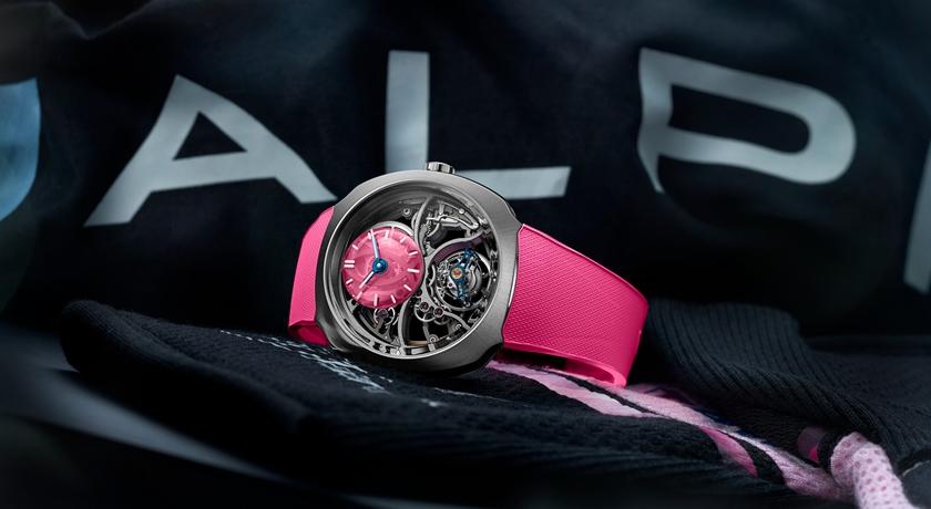 亨利慕時搭上粉紅色腕錶趨勢！全新疾速者圓柱陀飛輪腕錶超限量登場