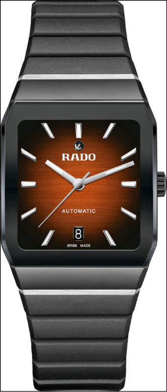 RADO Anatom系列高科技陶瓷幻彩腕錶干邑色款，110,500元。