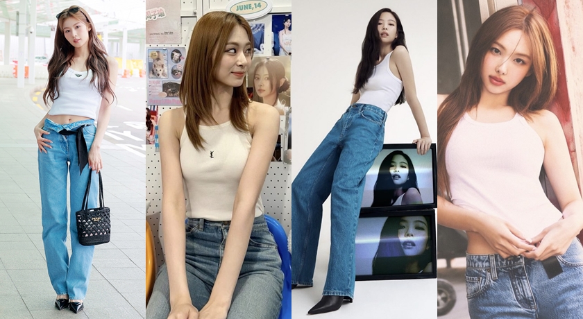 全韓國女星都在穿白背心 x 牛仔褲！Jennie、宋慧喬隨興性感都靠它