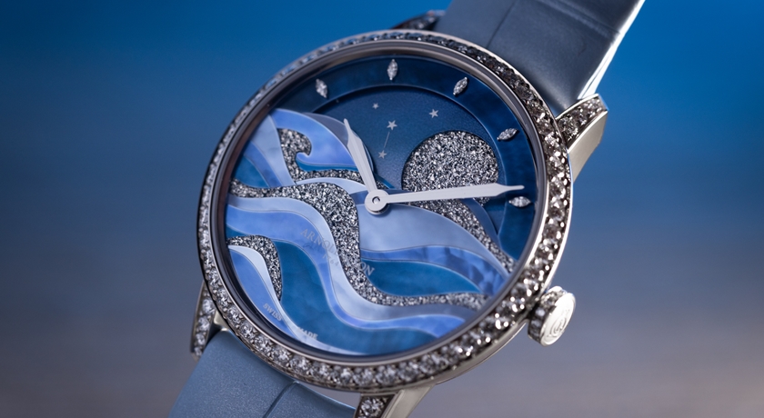 Arnold & Son打造最浪漫月相錶！珍珠母貝與釕晶體勾勒月亮與海洋