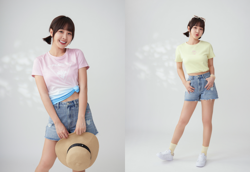 籃籃示範涼夏好感系穿搭。