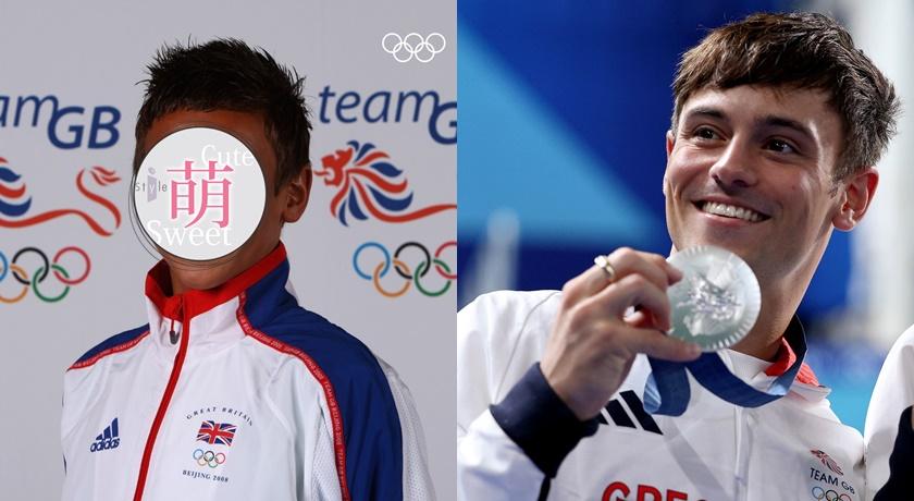 英國跳水王子宣布退休，14歲首度出征奧運嫩照曝光。（翻攝自olympics、tomdaley、teamgb、adidasuk IG，以下同）