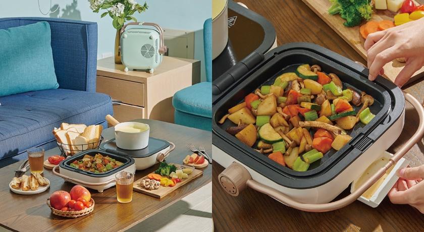 TwinChef 雙廚折疊爐可同時烹調多樣料理。
