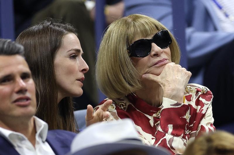 Anna Wintour稍晚就被拍到現身美網場邊觀戰。（美聯社）