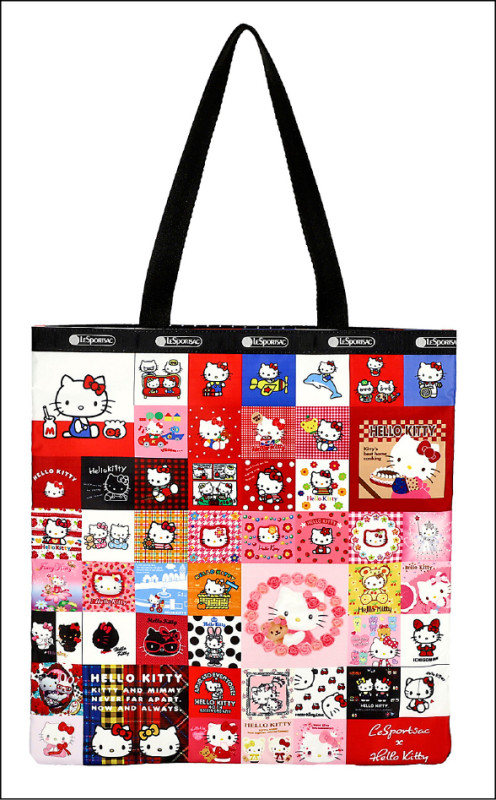 Hello Kitty 50週年大型肩背托特包，4,800元。