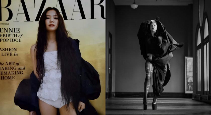 Jennie搶下銀十雜誌封面，卻和Lady Gaga大撞衫。