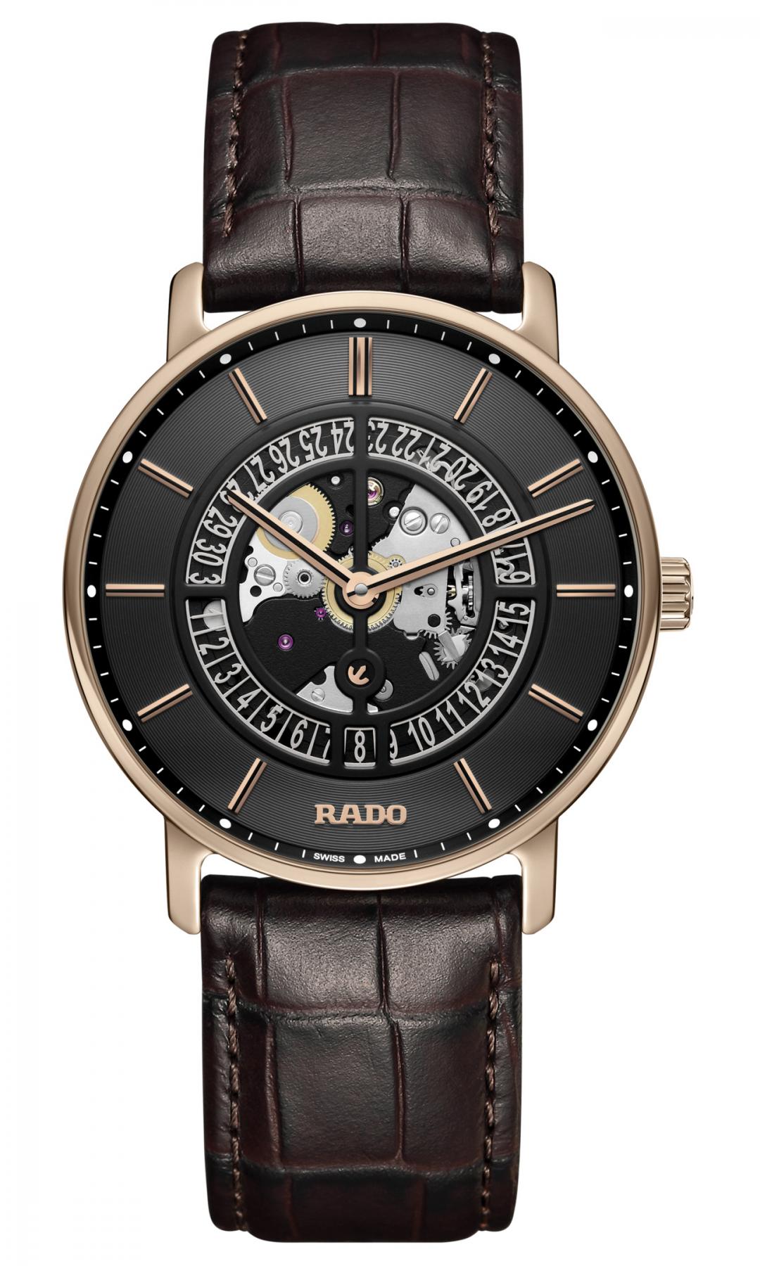 RADO DiaMaster Thinline鑽霸系列金屬陶瓷超薄自動限量腕錶，全球限量388只，68,100元。（RADO提供，以下同）