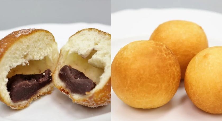 紅豆甜甜圈，20元；起司球，20元。