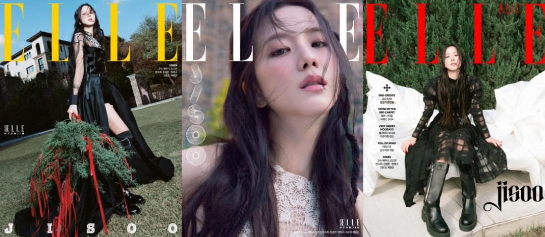 Jisoo為《ELLE》拍攝的12月號封面甫公開，但張張都是鼻孔仰角看人的角度。