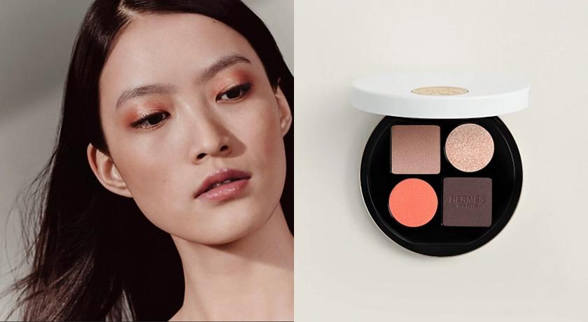 愛馬仕OMBRES D’HERMÈS眼影系列四色眼影盤#Ombres Fauves，3,890元。 