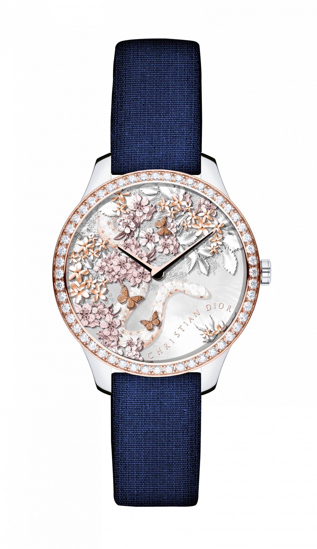 Grand Soir 2025蛇年腕錶，搭載Sellita SW300 自動上鍊機芯，精鋼錶殼，時分顯示，錶徑36mm，防水深度30米，1,450,000元，全球限量38只。（Dior提供）