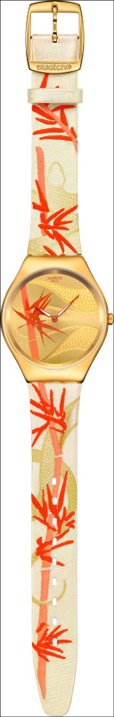 Swatch Golden Red Bamboo錶款，6,250元。