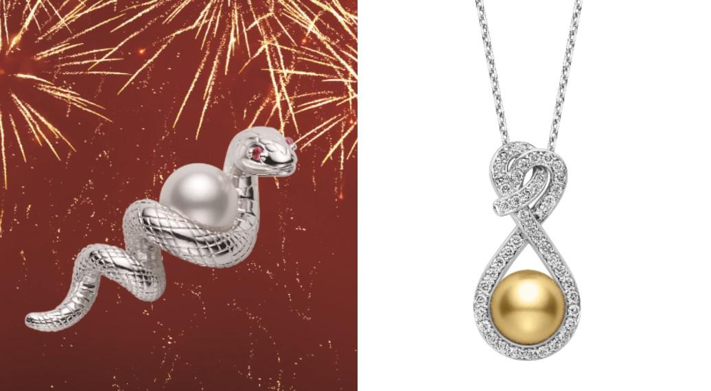 MIKIMOTO蛇年珠寶傳遞新春祝福！生肖胸針凝聚好運 18K白金如意結寓意圓滿