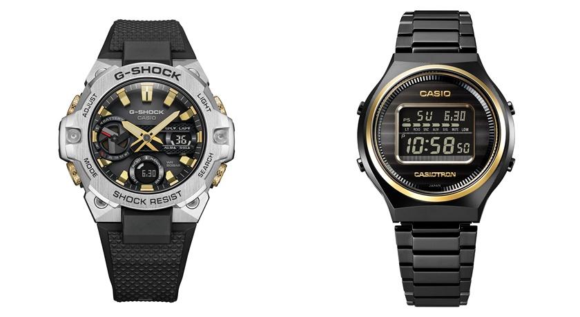 (左)2025蛇年錶GST-B400CX-1A，12,000元；(右)CASIO 50週年紀念型號TRN-50ZE-1A，17,000元。