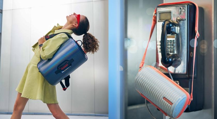 American Tourister逗趣圈圈箱跟上Y3K風潮！閃粉金屬光化身市面最酷行李箱