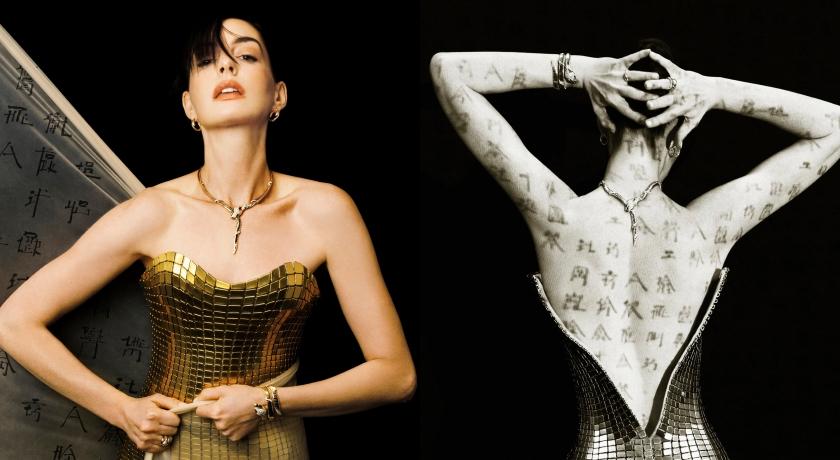 安海瑟薇金縷衣下寫滿中文字！網：放大看還是看不懂