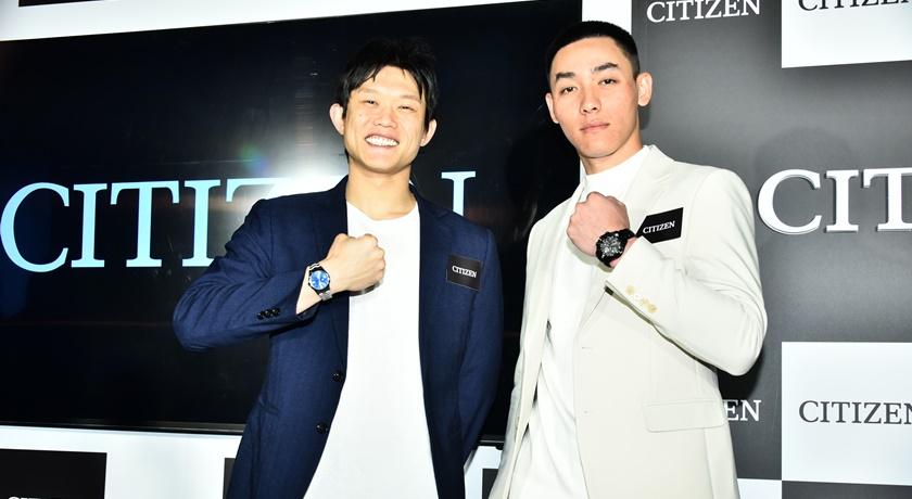 陳冠宇(左)、陳晨威(右)同框比帥。(記者陳奕全攝)