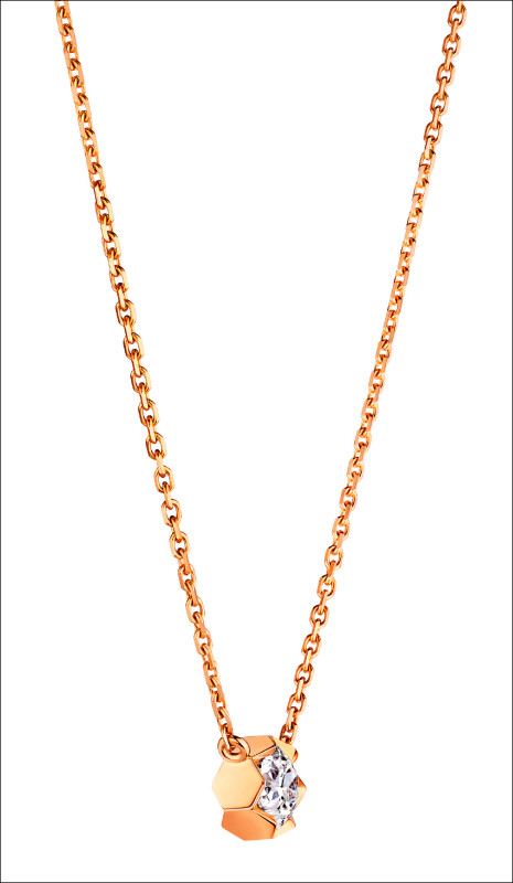 Chaumet Bee My Love 18K玫瑰金項鍊，價格店洽。