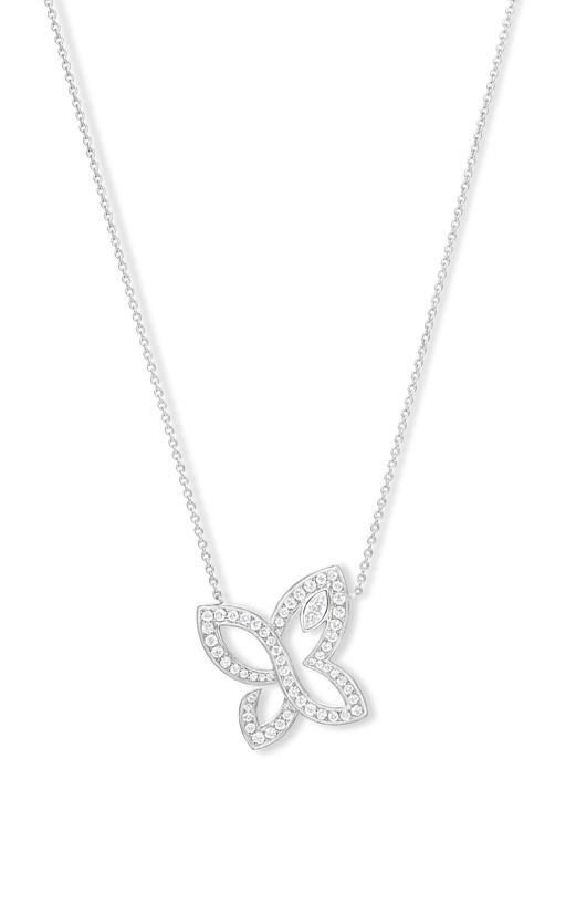 Harry Winston Lily Cluster系列The Infinite鉑金鑽石墜鍊，價格店洽。