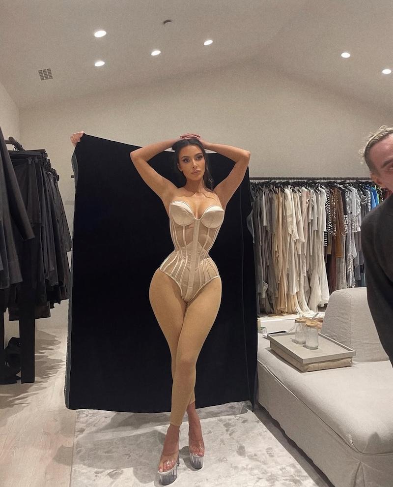 Kim Kardashian自創內衣品牌SKIMS。（截自kimkardashian IG）