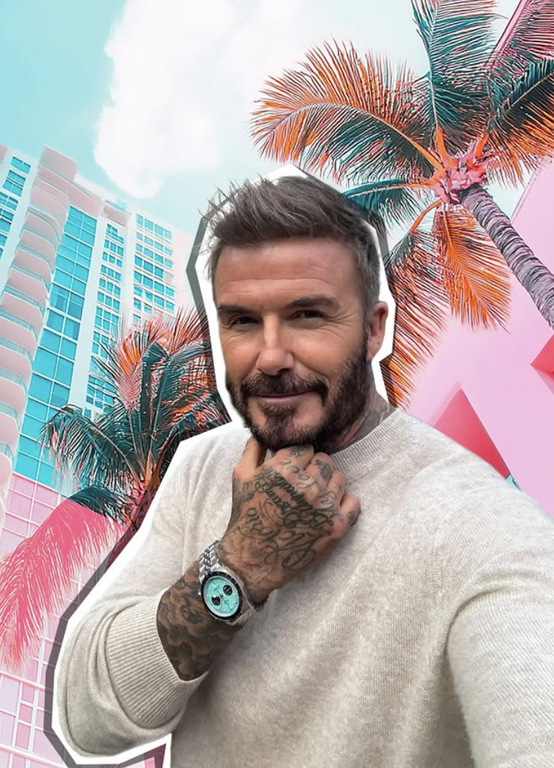 TUDOR代言人大衛貝克漢(David Beckham)佩戴全新腕錶。