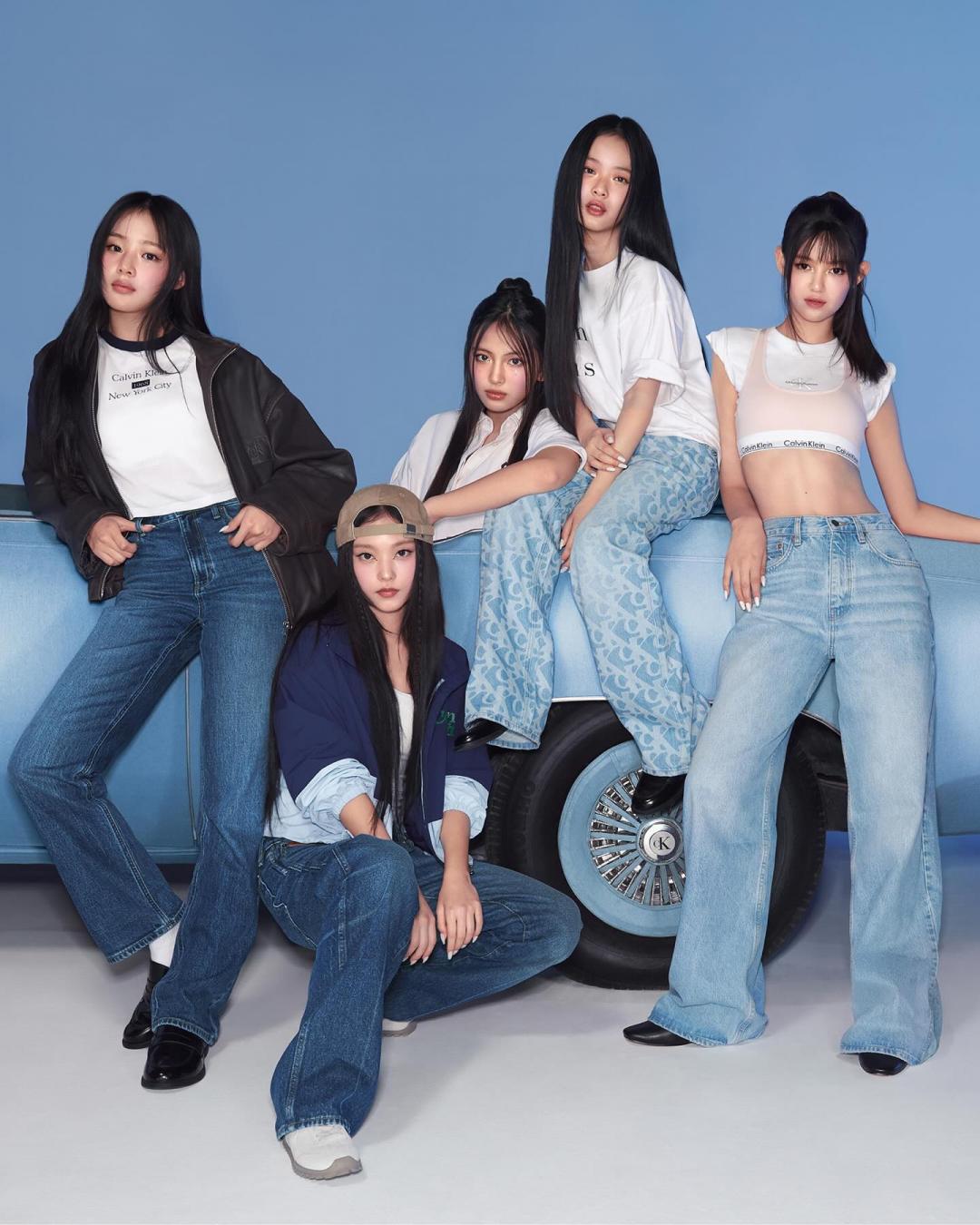 NewJeans替Calvin Klein拍攝的新一季代言釋出。