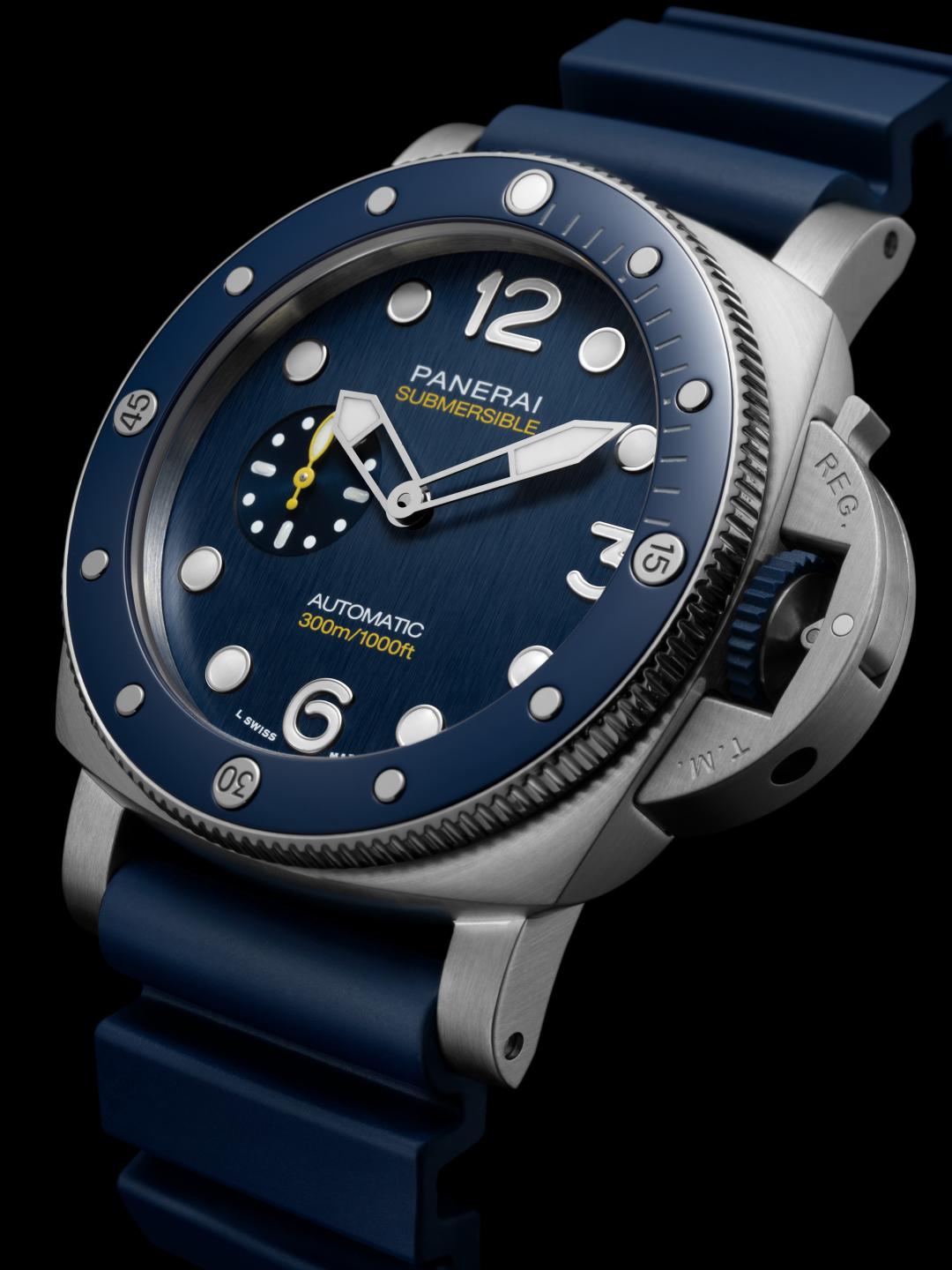 沛納海Submersible QuarantaQuattro Mike Horn限定版腕錶，366,000元。(沛納海提供，以下同)