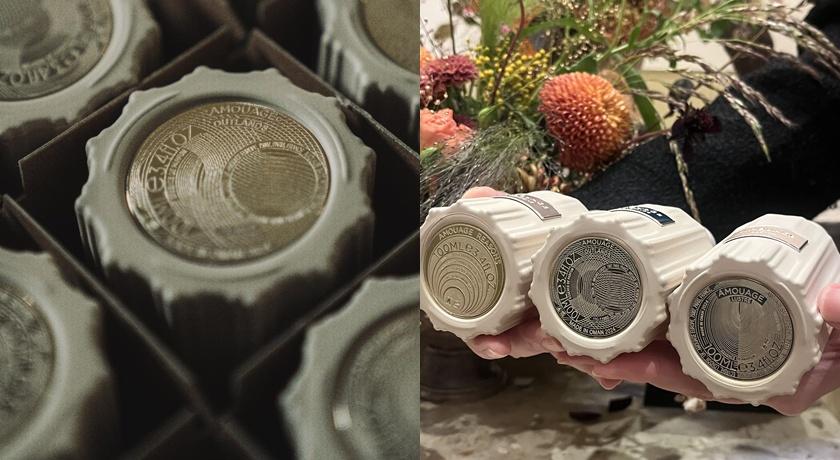 瓶底隱藏著如勳章標誌般的獨特設計，每一瓶圖案都不同。