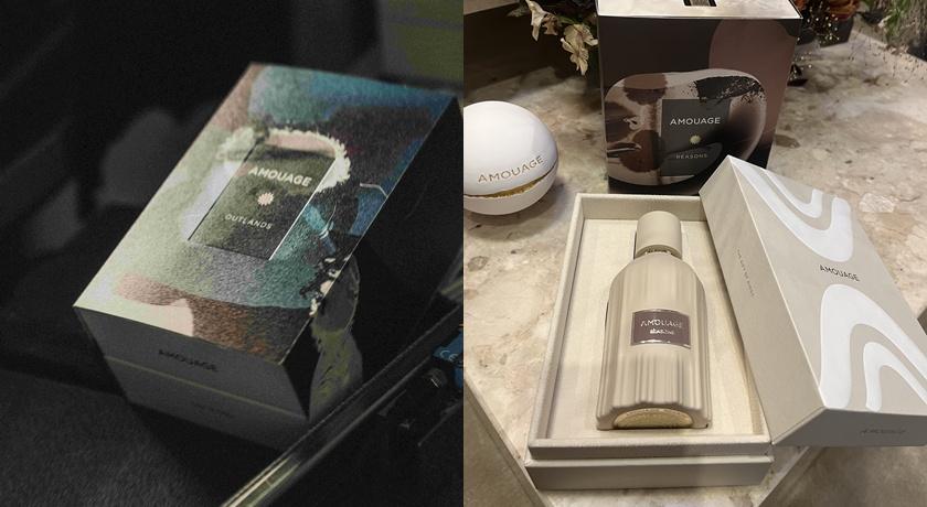 香水被盛放在精緻盒裝。