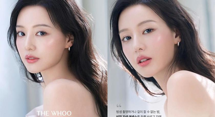 金智媛零死角美顏，成為韓國頂級保養品牌THE WHOO后全球品牌代言人。
